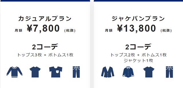 メンズファッションのサブスク