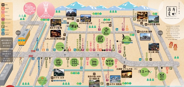 【かりそめ天国】新潟県の月岡温泉マップ