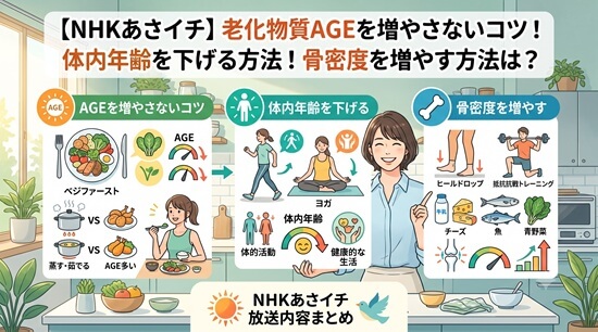 【NHKあさイチ】山岸先生が教える体内年齢を下げる方法