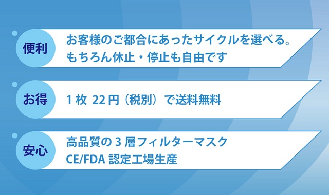 ガレイドのマスクの定期便