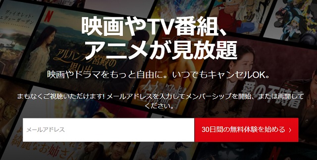 30日間無料体験の申込画面のキャプチャー