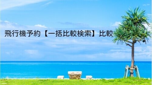 岡山から沖縄までの飛行機の予約を「一括比較検索」できる会社を比較！