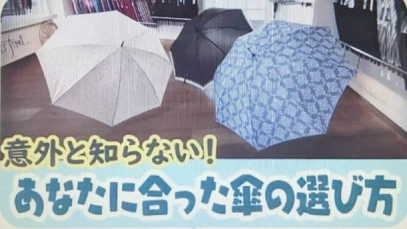 【NHK・あさイチ】傘はどうやって選ぶ？傘の選び方から注意点まで徹底解説！