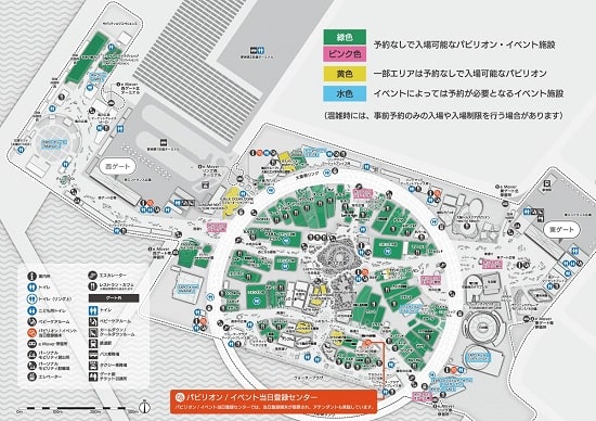 【大阪・関西万博】予約なしで入れるパビリオンマップ