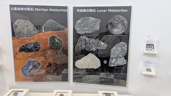 月の隕石＆火星の隕石の画像