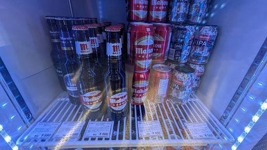 スペインパイリオンの冷蔵庫に入ったビールの画像