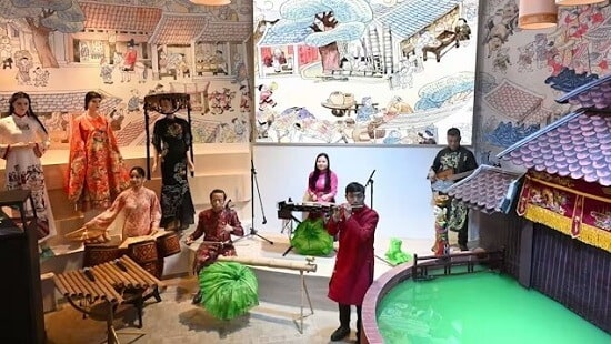 ベトナム館の水上人形劇の画像