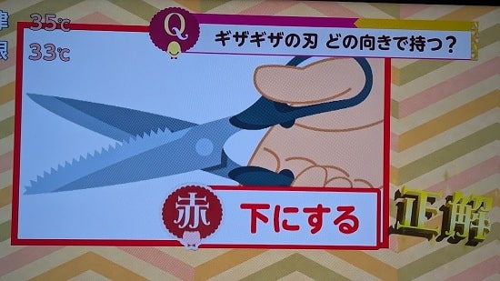 引用【あさイチ】キッチンバサミの正しい持ち方