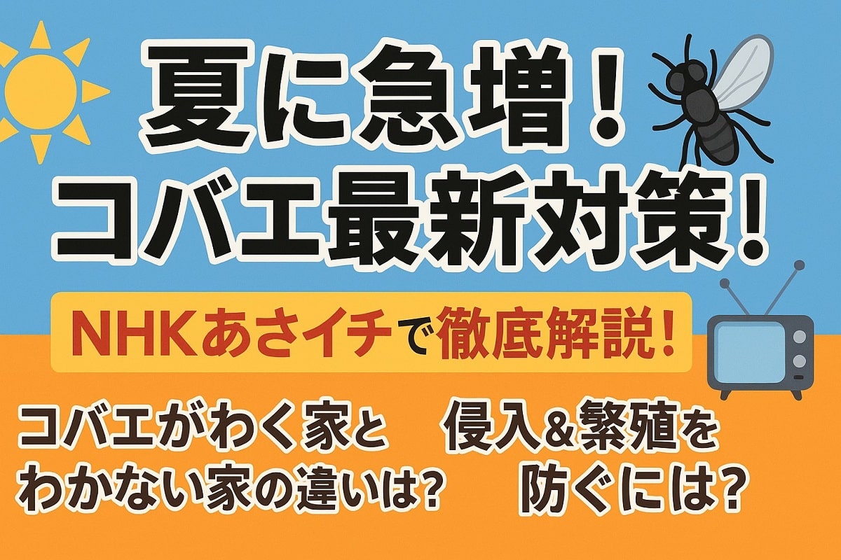 【NHK・あさイチ】夏に急増！コバエの原因と最新対策
