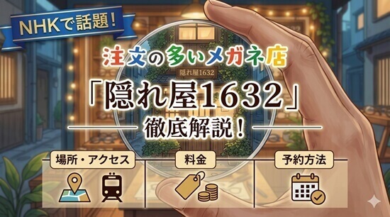 【NHKで話題】注文の多いメガネ店「隠れ屋1632」の画像