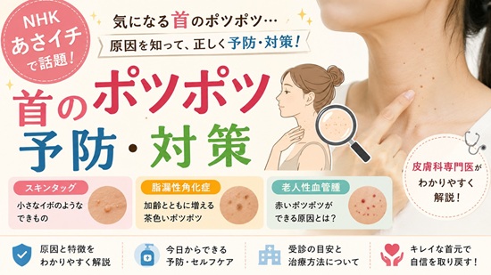首のポツポツ各症状の詳細と治療費の画像
