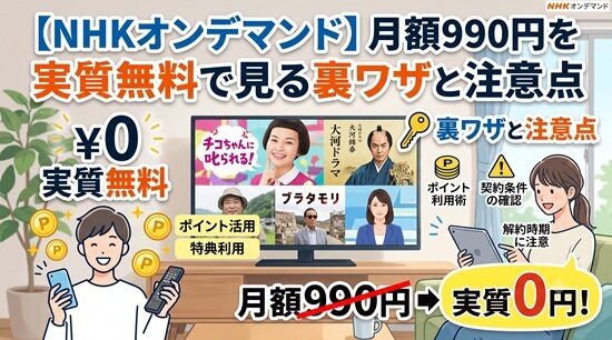 NHKオンデマンドの毎月990円を「実質無料」にするU-NEXTの裏ワザとは？