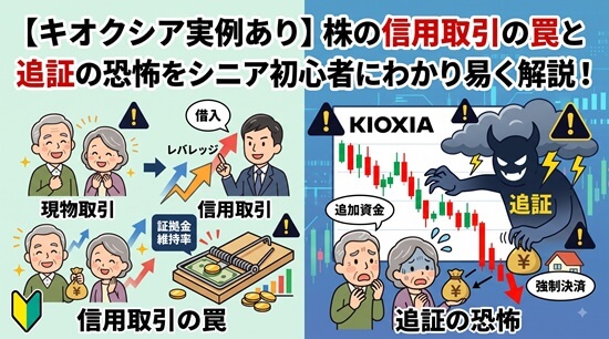【キオクシア実例】株の信用取引の罠と追証の恐怖をシニア初心者に解説