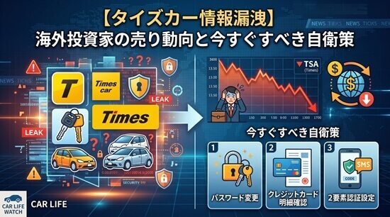 タイムズカー(パーク24)660万人情報漏洩の概要と流出データの深刻度